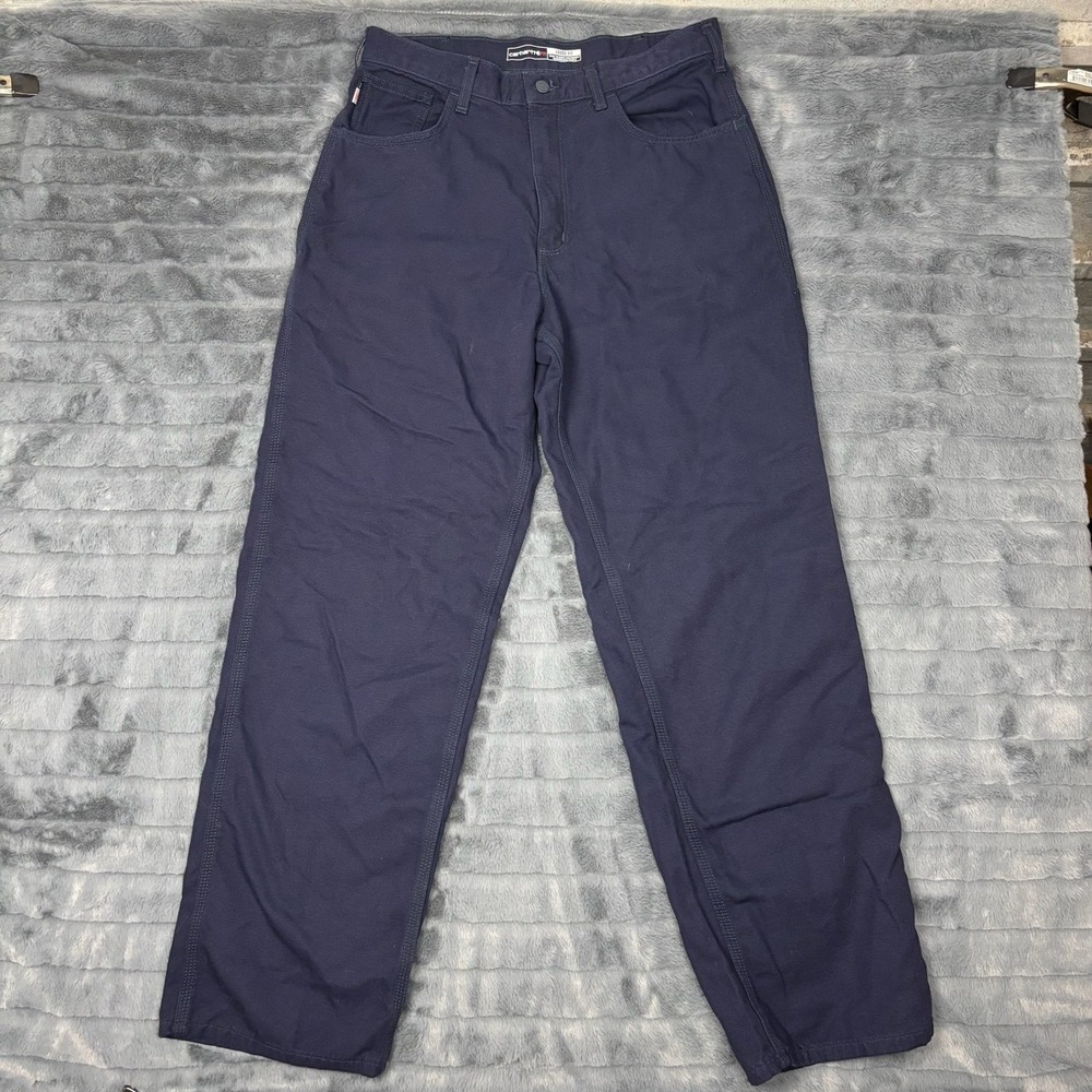 Carhartt FR Loose Fit Flame Resistant Work Pants Navy Blue BN0189-FRM 34x32